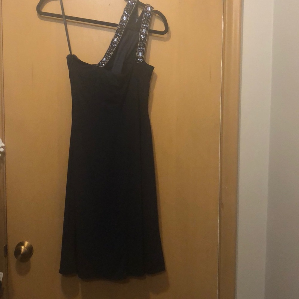 Cocktail navy blue dress! Size 4 - Picture 3 of 3